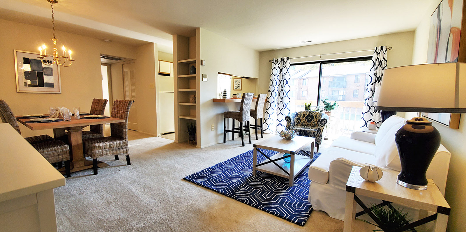 Living Room With Kitchen at Mountain Ridge Apartments, Glen Burnie, 21061